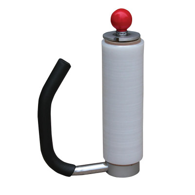 Steel Round Style Hand Held Stretch Wrapper, Black | CMTP