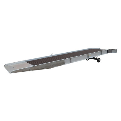 Long Grated Ramp Aluminum/Steel Yard Ramp Grating, 86 x 36 Ft., 25,000 lb., Silver | CMTP