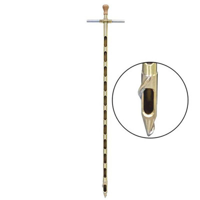 Core Sampling Handle 63in Brass T-Handle Soil Sampling Probe | 11 Openings | CMTP