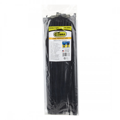 Cobra Products Ties Black 14"