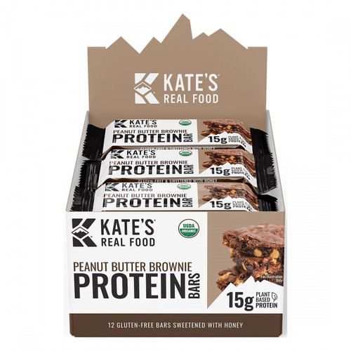 FOOD KATES REAL BAR PROTEIN P-BUTR BROWNIE BXof12