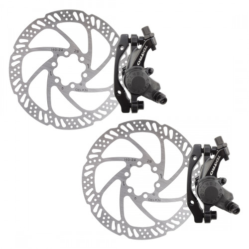 BRAKE PURE REP URBAN COMMUTER F&R MECH DISC w/ROTORS BK (L)