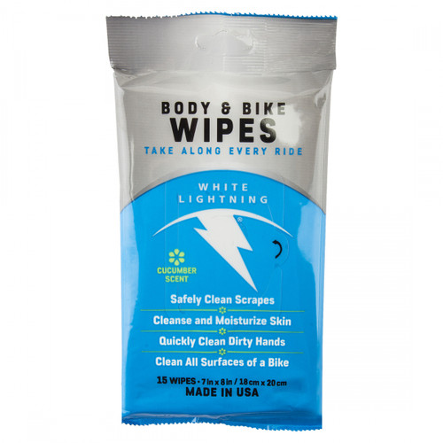 White Lightning Body & Bike Wipes