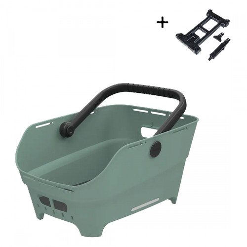 Basil Cento Neo Basket 18.45x9.30x5.55" Silver Green