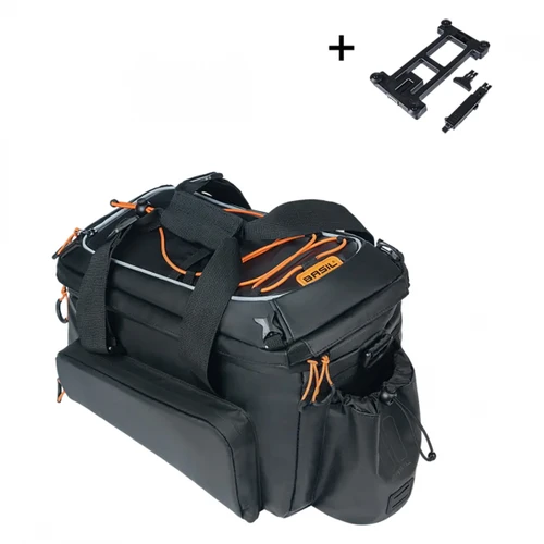 Basil Miles Tarpaulin Trunk Bag XL Pro Black Orange
