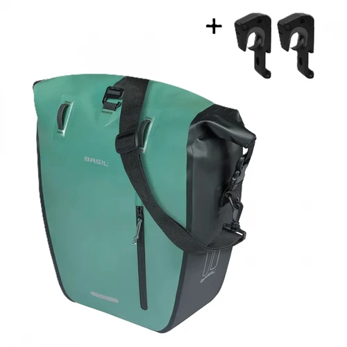 BAG BASIL PANNIER RIVO TARPAULIN SINGLE L 25-31L MIK HOOK SL-GN/BK