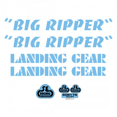 SE Bikes Big Ripper Decal Set Blue Big Ripper - True Bicycles