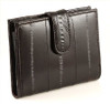 Eel Snap Credit Card Holder with ID Window Brown