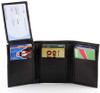 RFID Trifold Wallet for Men Flip Up ID