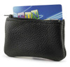 Holds change, folded cash, a card- Black