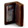 card holder rustic brown