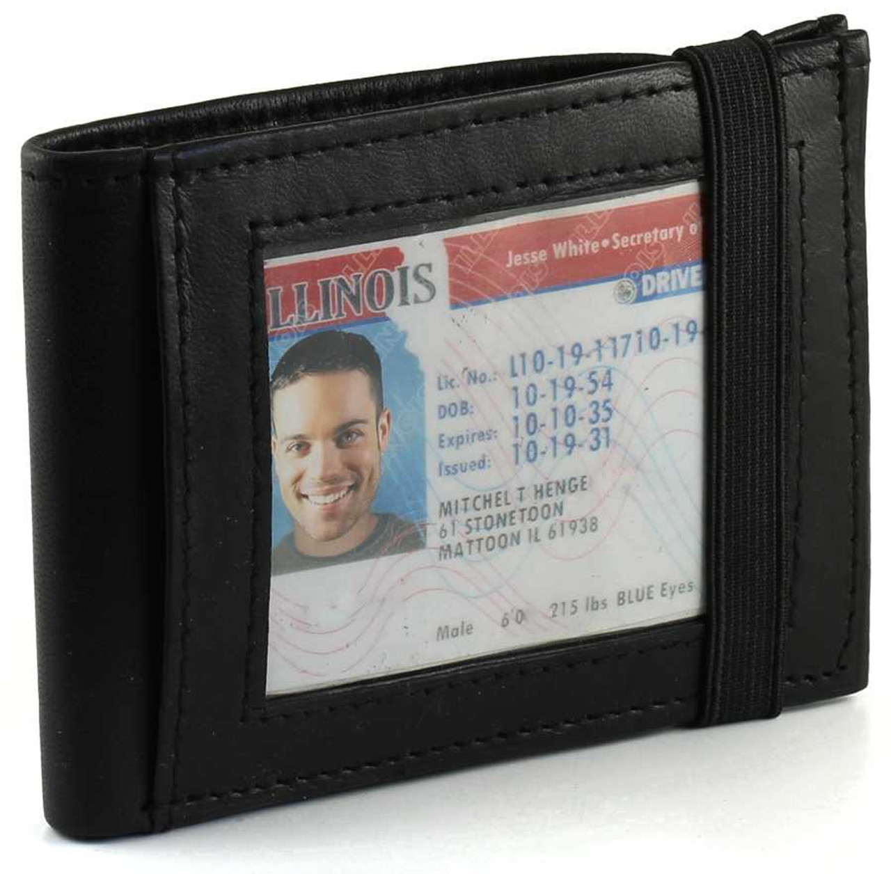 Men's Leather Bifold Wallet Plain ID Credit Card Change Coin Holder Front  Pocket 