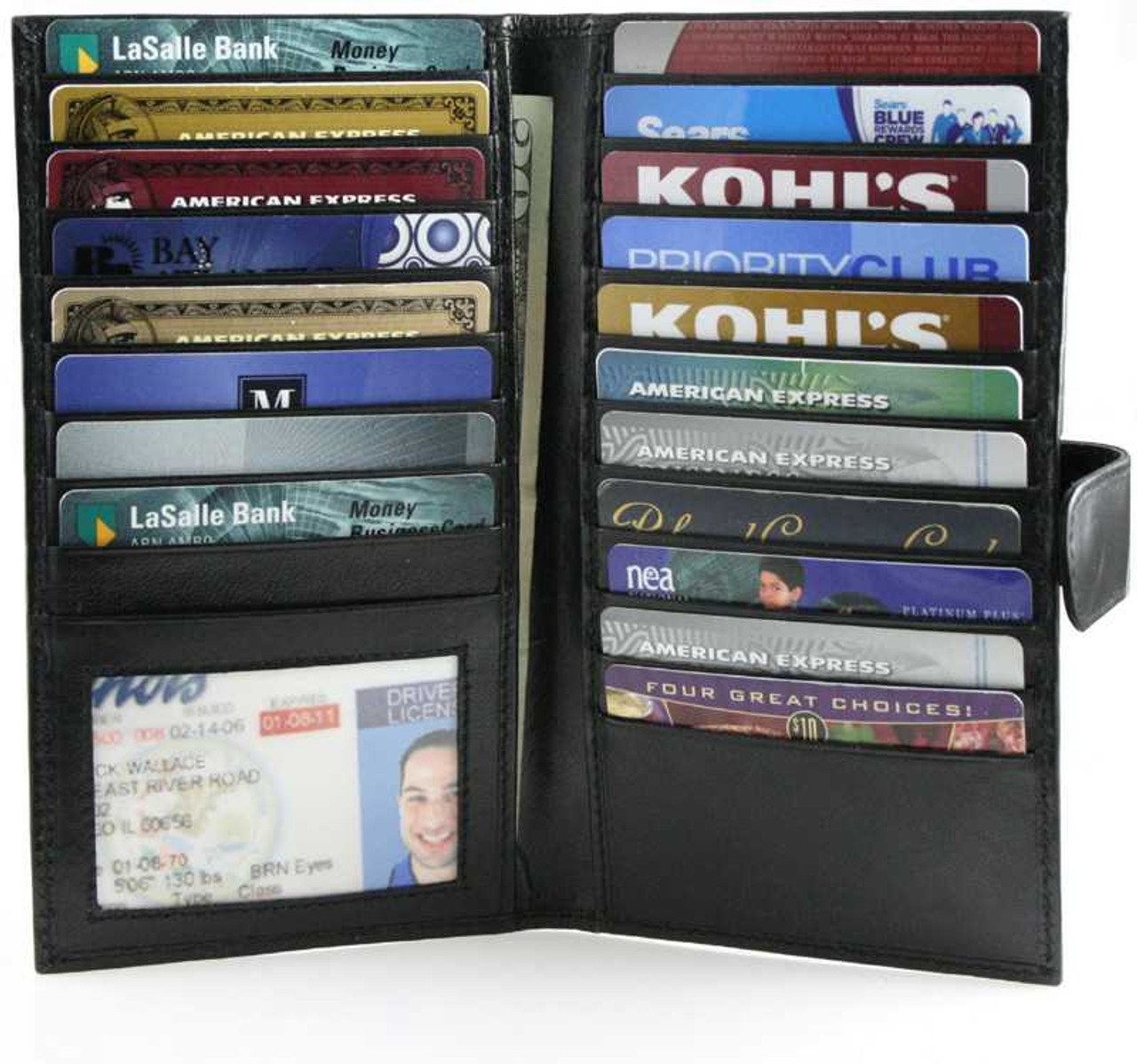 Checkbook and Credit Card Organizer Wallet