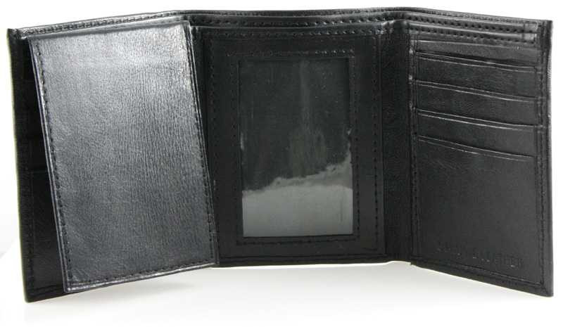 Trifold Wallet with Left Side Flip Up ID