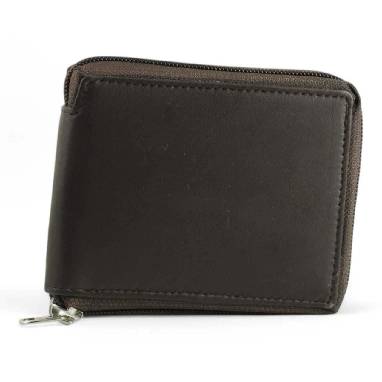 Men's Zipper Wallet with 12 Card Slots by WalletGear