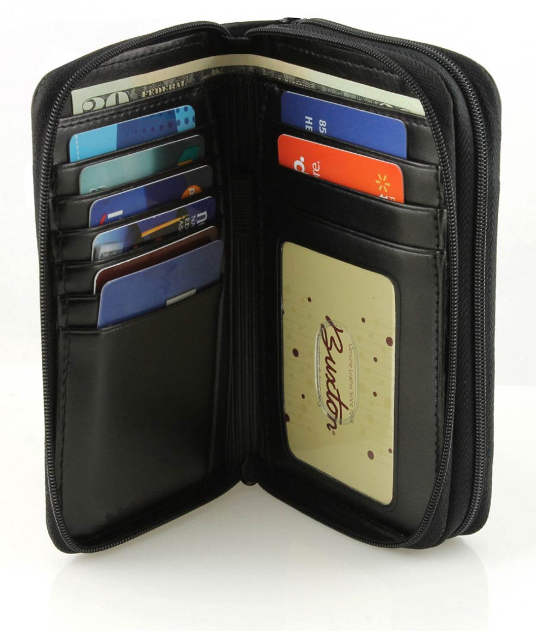 Buxton Heiress RFID Double Zip Indexer Wallet