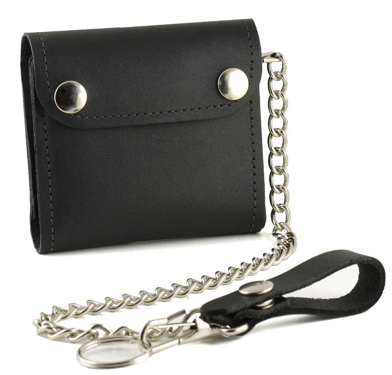 Chain Wallets for Men RFID Blocking Vintage Leather Bifold Wallet Sturdy  Chain