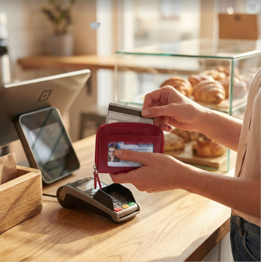 カードウォレット Double Zipper Accordion Credit Card Holder RFID