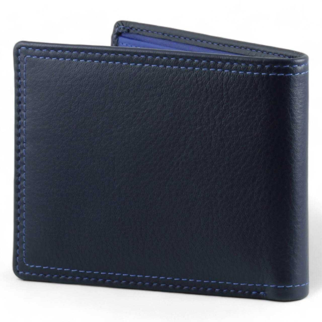 Lydemcia Men's RFID Blocking Leather Wallet - Slim Bifold, Genuine Leather, Multiple Colors