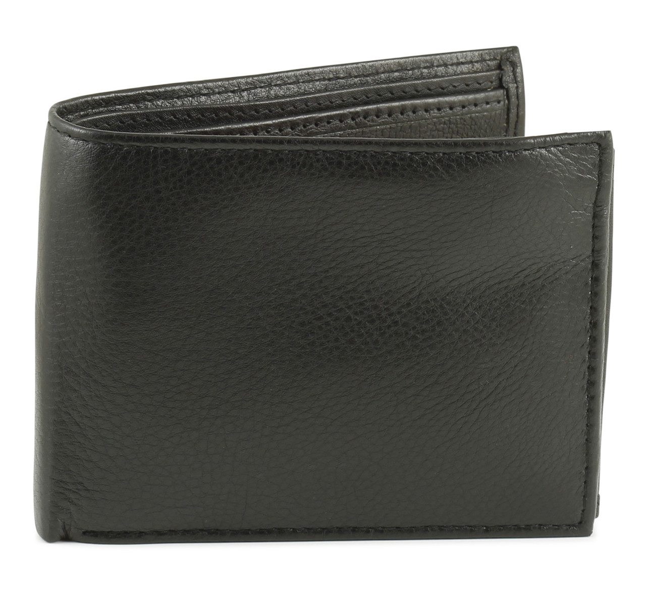 RFID Men's Leather Bifold Wallet with Flap