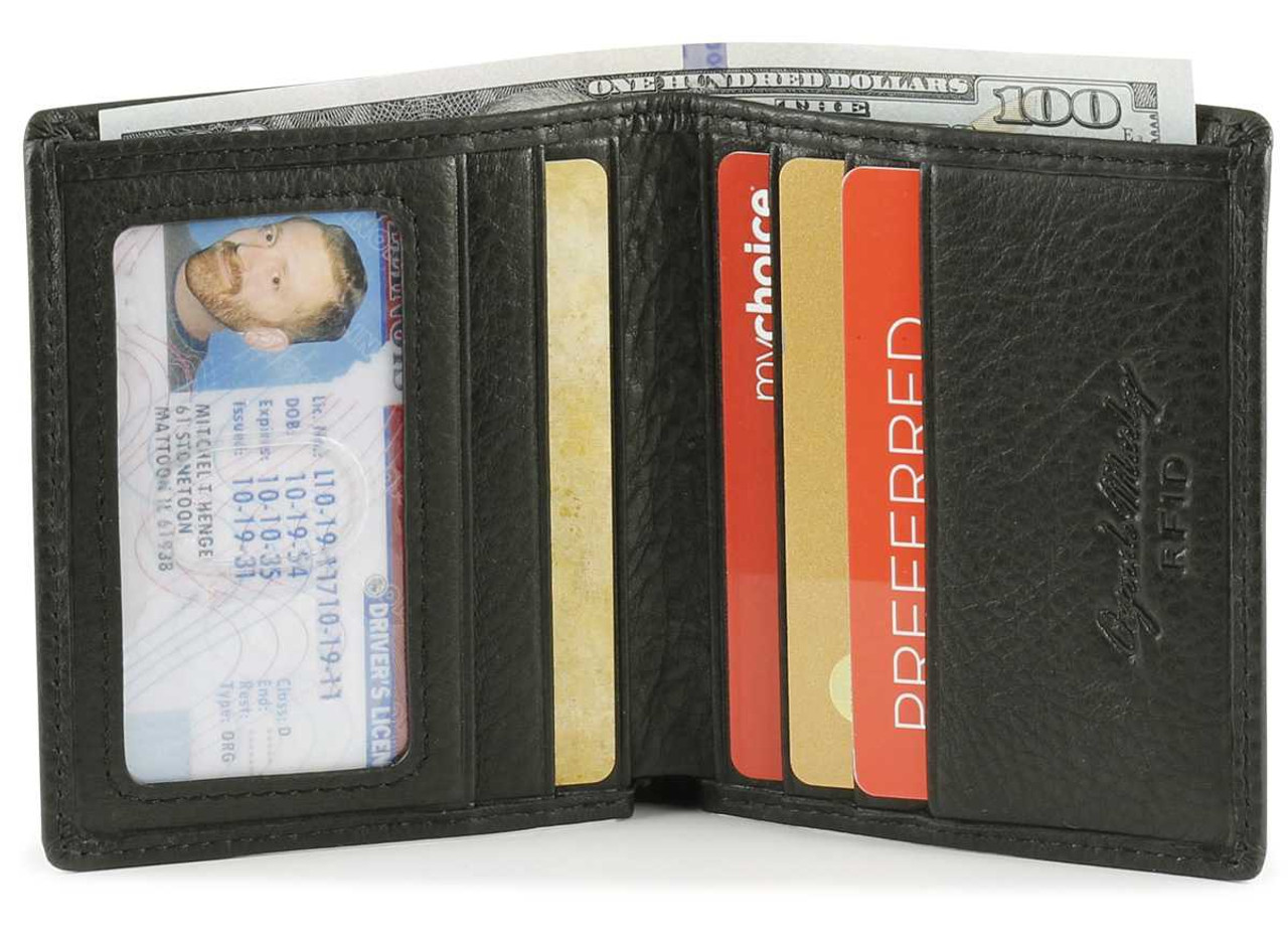 Osgoode Marley RFID Men's Vertical Bifold Wallet with ID Window Osgoode Marley RFID Men's Vertical Bifold Wallet with ID Window