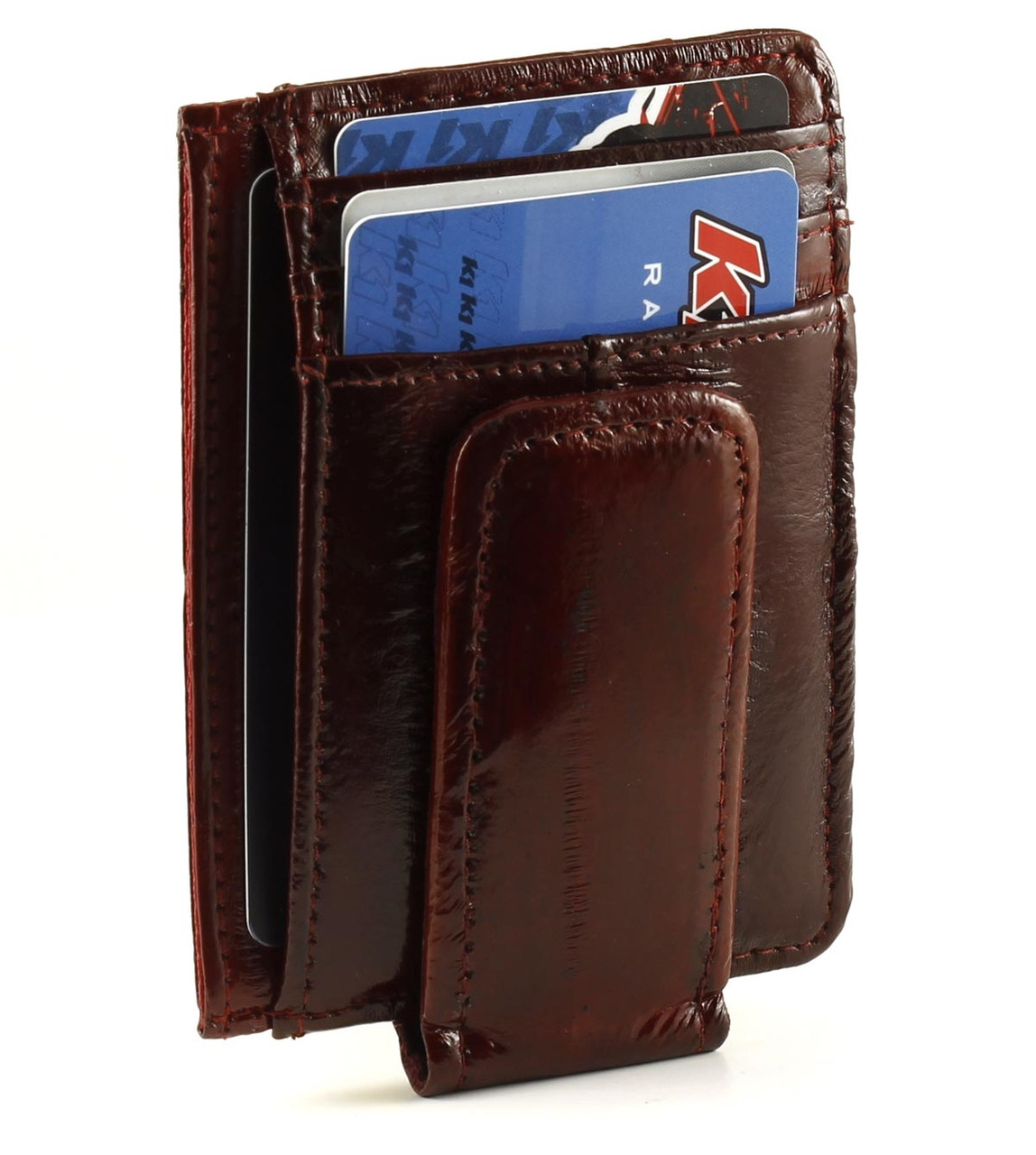 Eel Skin Magnetic Money Clip with ID Window by WalletGear