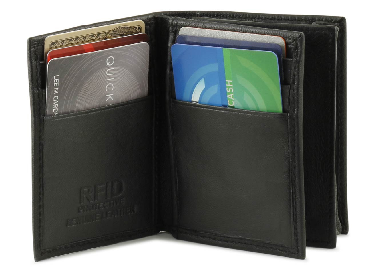 RFID Gusset Credit Card Holder with Center Wing