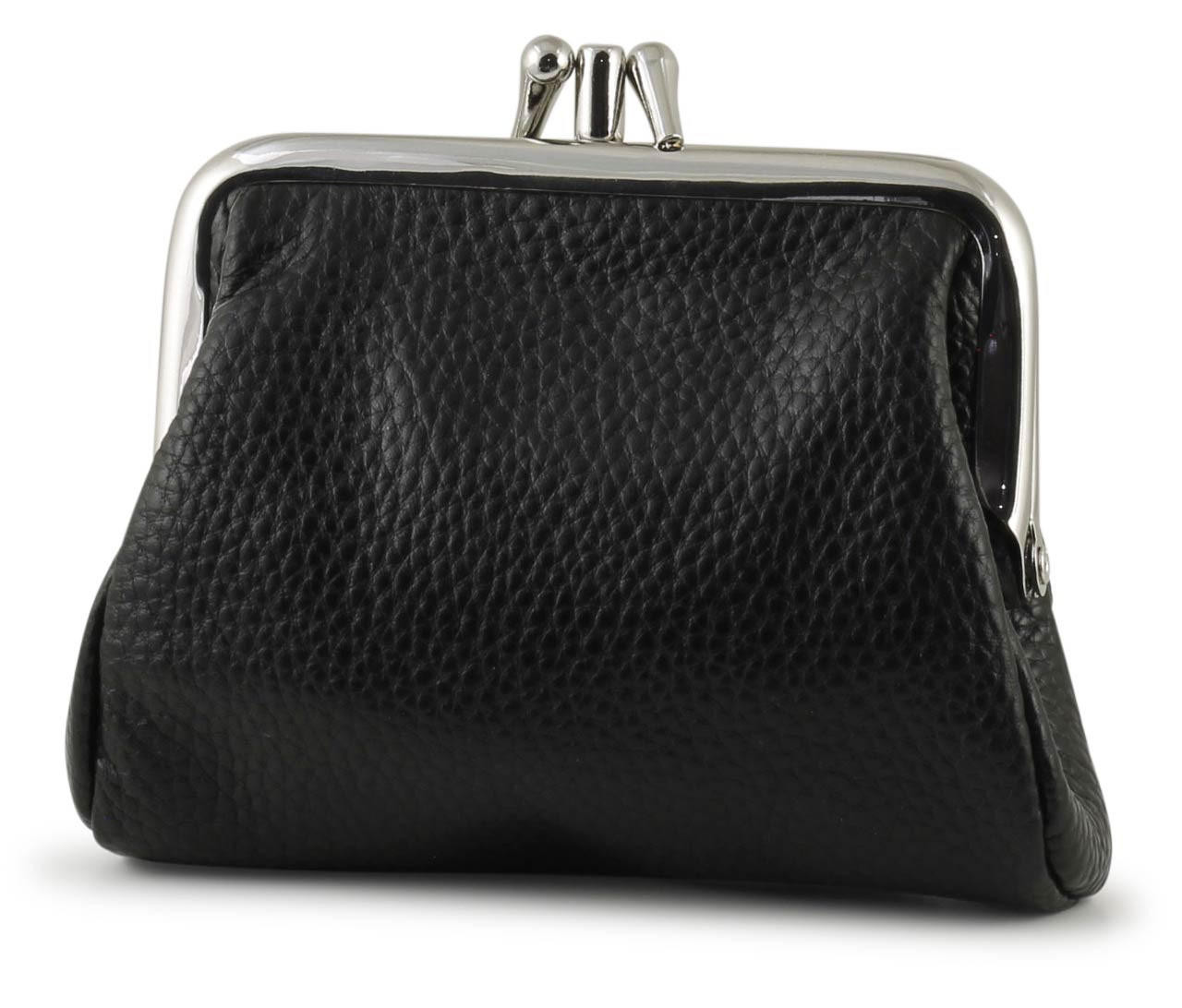 Small Kiss Lock Coin Purse Black