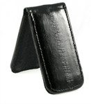 Eel Skin Leather Magnetic Money Clip Black