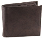 Deluxe Bifold Coin Wallet Brown