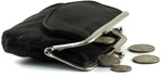  Small Leather Change Purse Open
