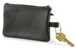 Zipper Key Pouch Back - Black