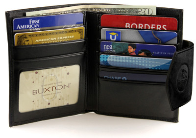 Buxton Womens RFID Identity Safe Card Wizard Wallet (Cobalt Blue