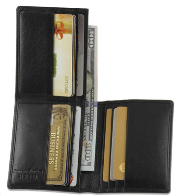 DV Leather Wallet for Men with Inner Flap Side Blue