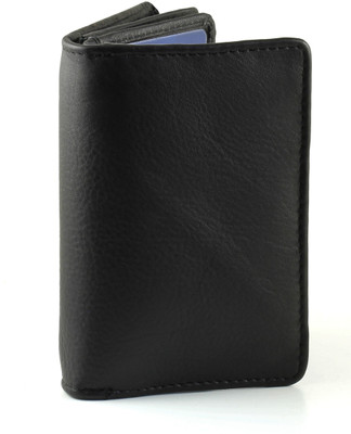 Blue & Black Leather accordion credit card holder