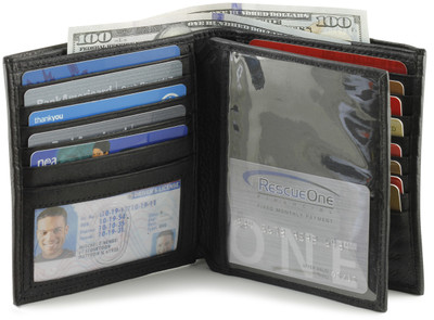 European Hipster Mens Wallet Thick Large Bifold 20 Cards and 2 ID