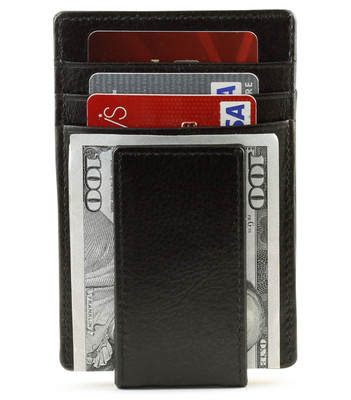 Eel Skin Leather Magnetic Money Clips