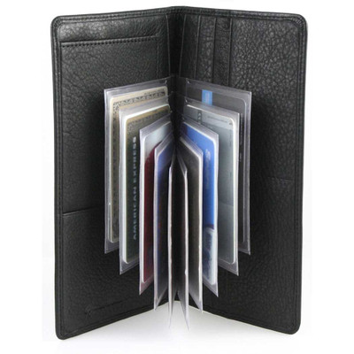 Lxnoap Plastic Wallet Insert Credit Card Holder Transparent (10 page 20  slots, 1 Pack)