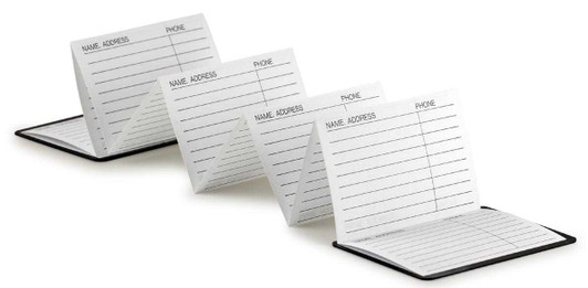 Black Wallet Address Book Open