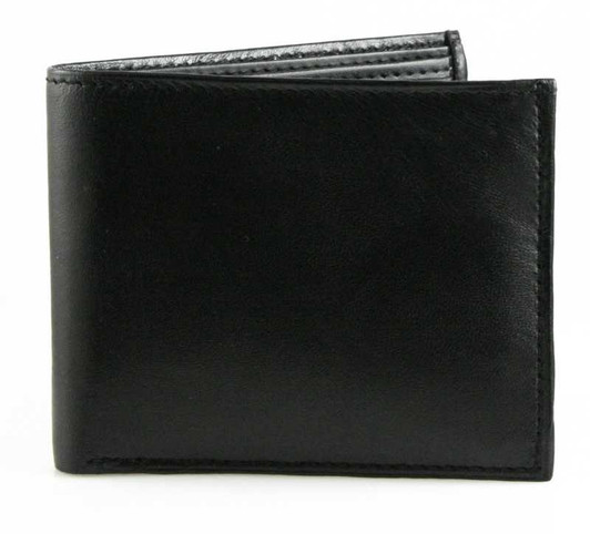 Mens Bifold Wallet with Center Flap - Front
