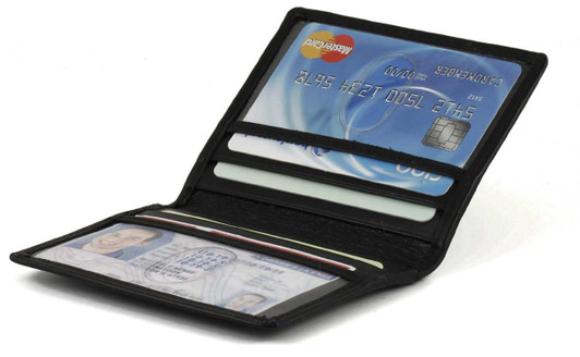 Double ID and Credit Card Holder - Black