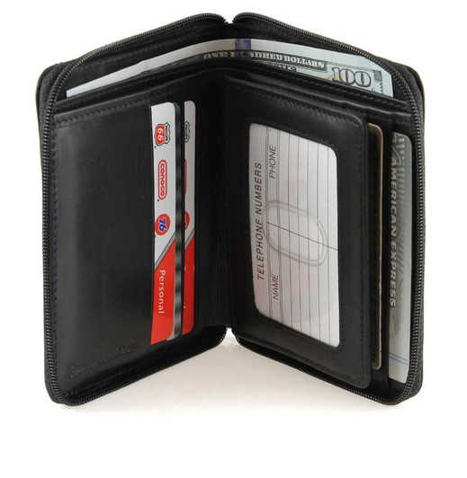 Zip Around Wallet Open
