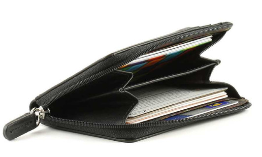 RFID Credit Card Holder with Gusset Pockets.