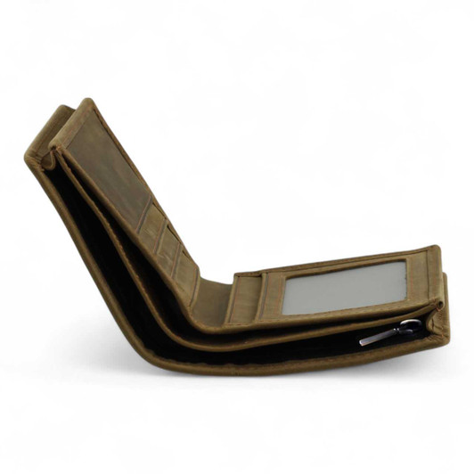 Gusseted Bifold Wallet-Tan