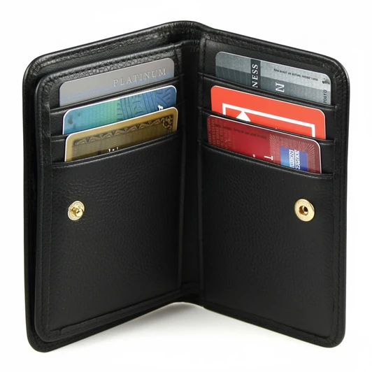 RFID Buxton Deluxe Credit Card Case - Credit Cards - Black
