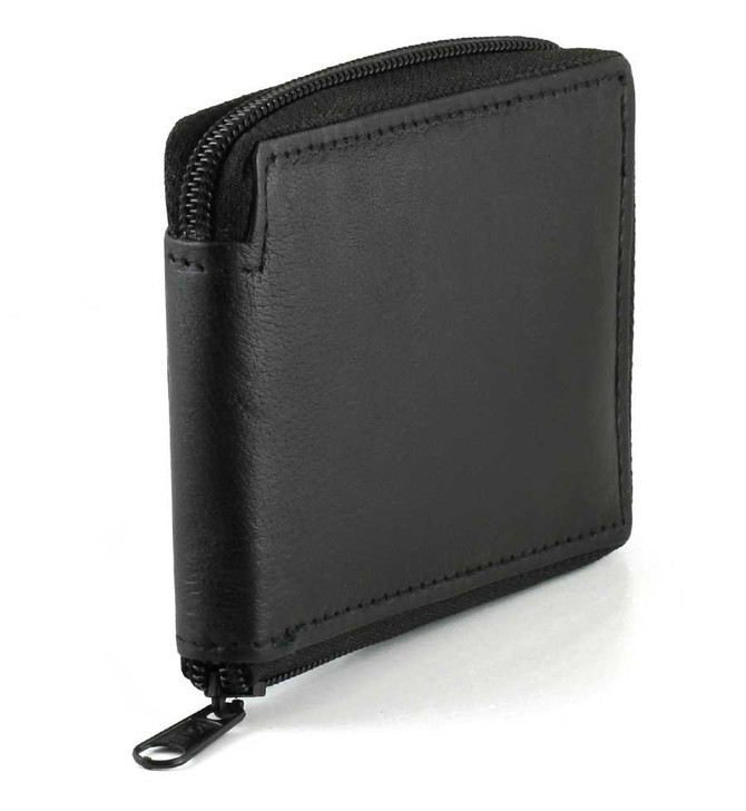 Mens Wallet Zipper- Black