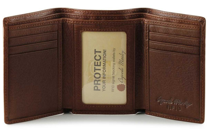 Tri Fold Wallets - Brandy