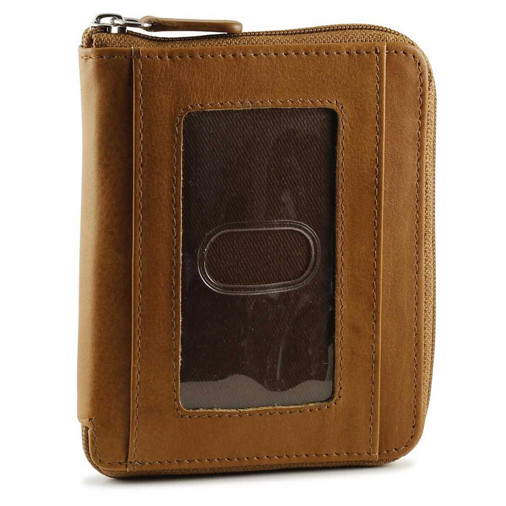 Zip Up Wallets - Tan