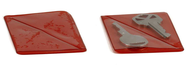 Spare Key Holder Wallet Insert Red