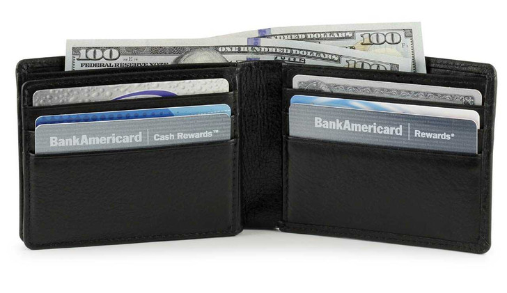 Billfold Wallet with Card Pockets - Black